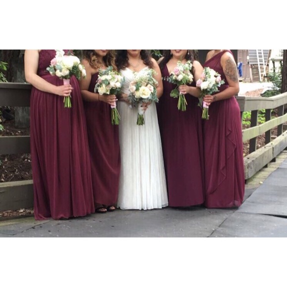 Wine Colored Bridesmaid Dresses